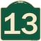 Signmission Sign with Number 13 Heavy-Gauge Aluminum Architectural Sign, 18" x 18", G-1818-22909 A-DES-G-1818-22909 - alternate 1